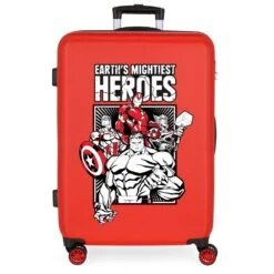 Marvel Maleta Mediana 68 Cm 4 Ruedas Earth´s Mightiest Heroes Rojo