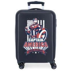 Marvel Maleta Cabina 55 Cm 4 Ruedas Mightiest Heroes Captain America Marino