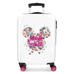 Disney Maleta Cabina 55 Cm 4 Ruedas Rigida Minnie Sunny Day Flores Fucsia