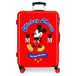 Disney Maleta Mediana 68 Cm 4 Ruedas Rigida Mickey The One Roja