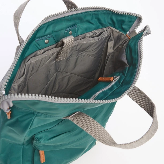 Mochila Roka London Bantry B mediana sostenible Nylon Verde (Teal)