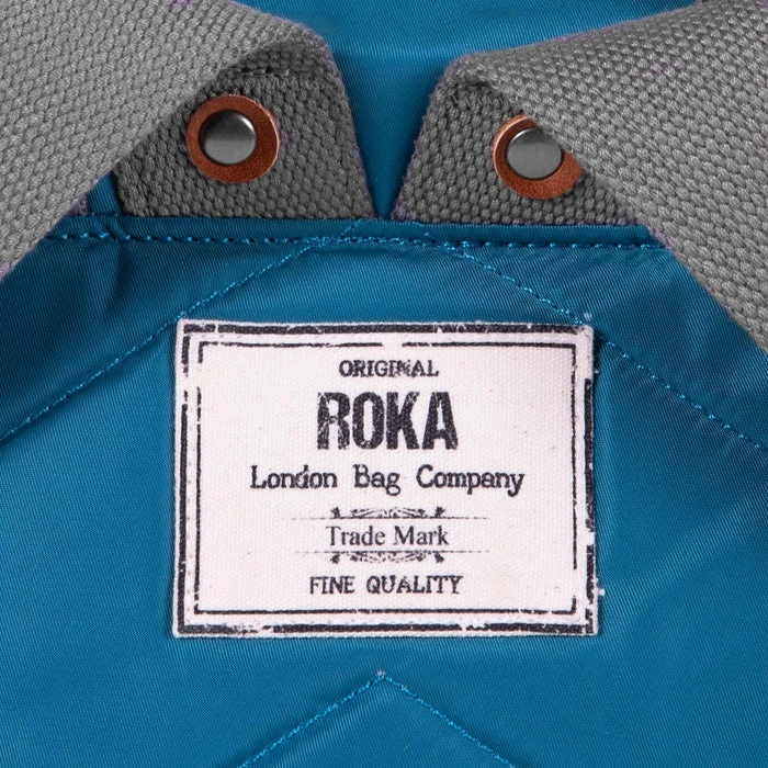 Mochila Roka London Bantry B mediana sostenible Nylon Turquesa (marine)