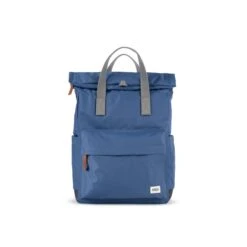 Mochila Roka London Canfield B Pequeña Sostenible Nylon Azul (Burnt Blue)