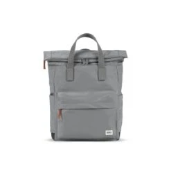 Mochila Roka London Canfield B Mediana Sostenible Nylon Gris (Stormy)