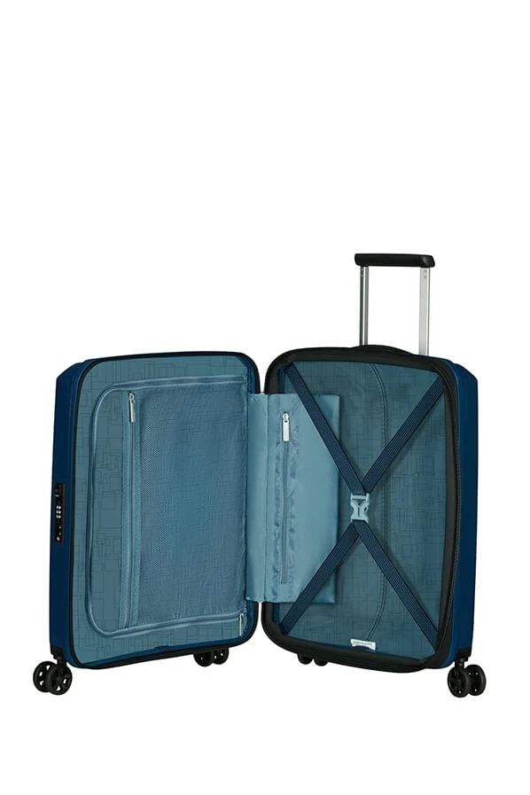Maleta cabina 55 cm 4 ruedas American Tourister Aerostep Azul Marino
