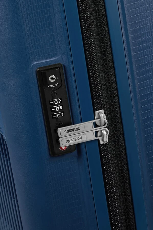 Maleta cabina 55 cm 4 ruedas American Tourister Aerostep Azul Marino