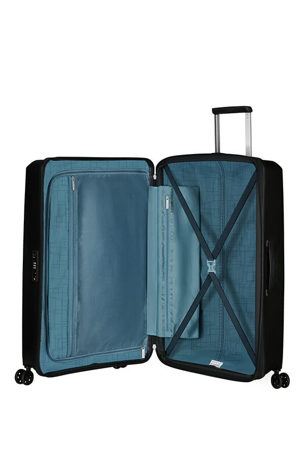 Maleta grande 77 cm 4 ruedas American Tourister Aerostep Negro