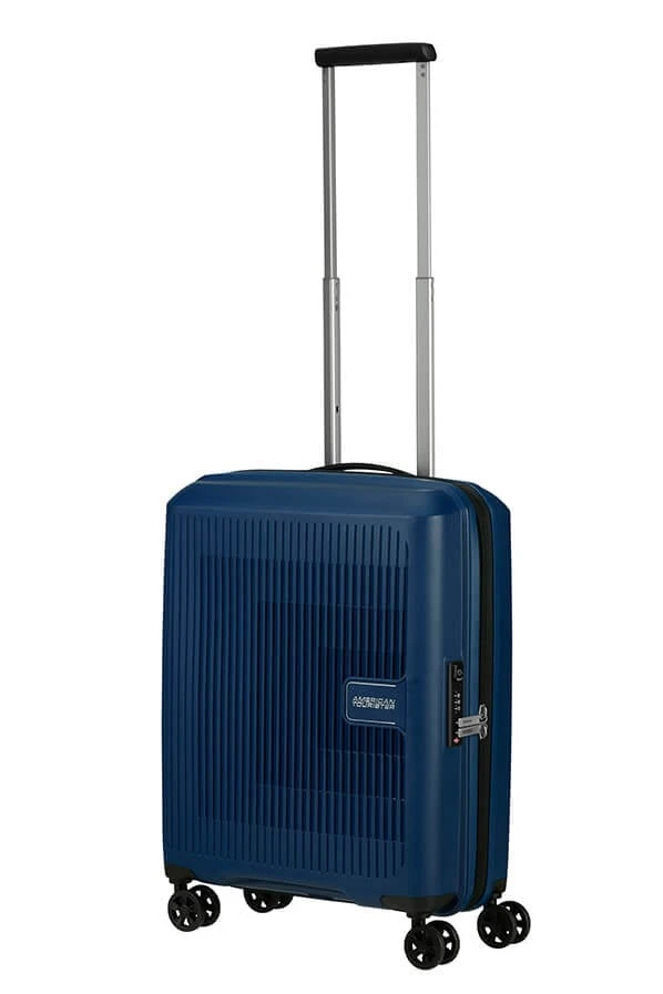 Maleta cabina 55 cm 4 ruedas American Tourister Aerostep Azul Marino