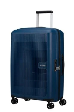 Maleta Mediana 67 Cm 4 Ruedas American Tourister Aerostep Azul Marino