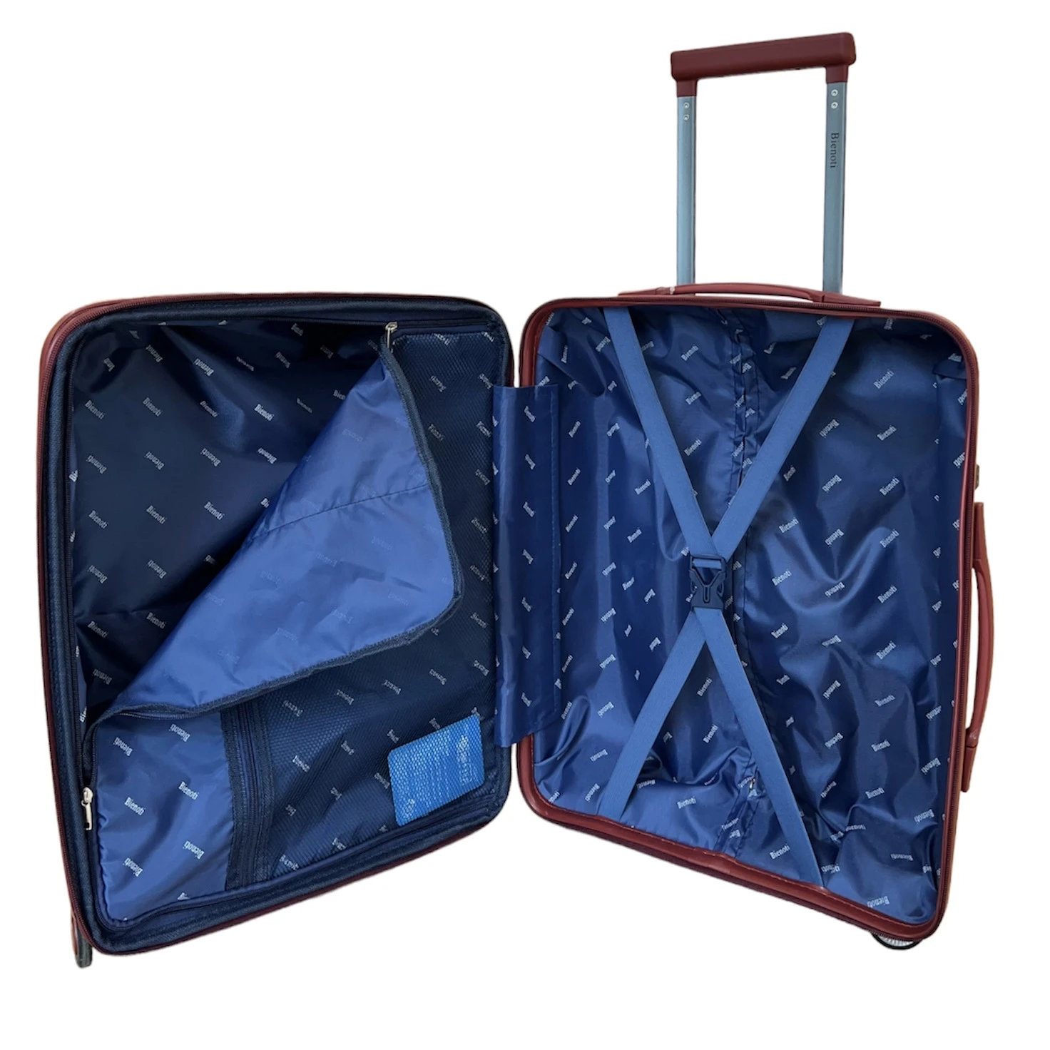 Maleta cabina 4 ruedas rigida exp Bienoti-EV 8095 Granate (Red)