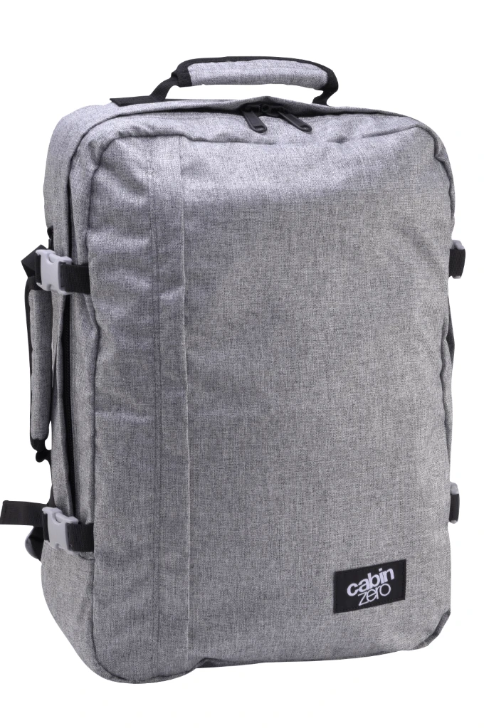 Mochila de viaje Cabin Zero Classic 44 L. Gris (Ice Grey)