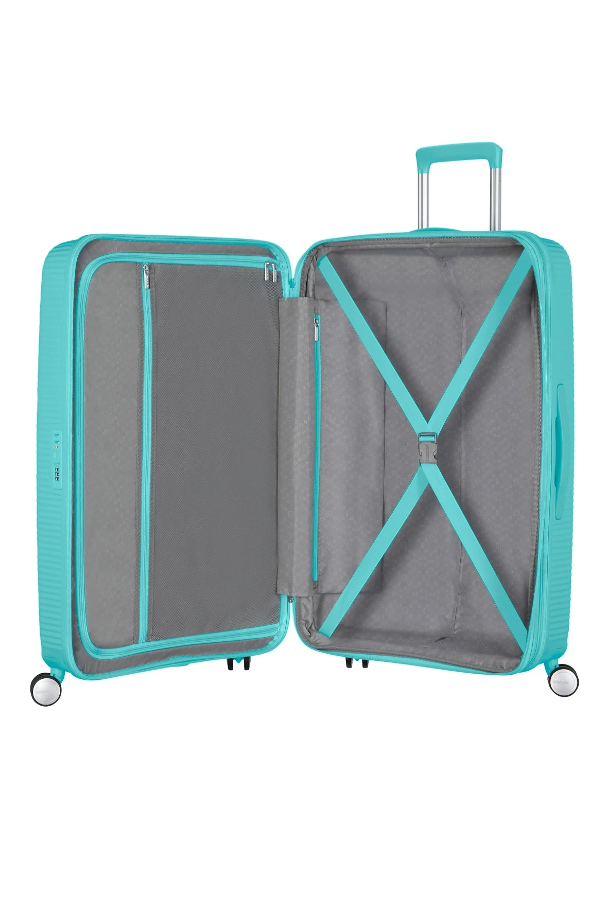 Maleta grande 77 cm exp 4 R American Tourister Soundbox Turquesa (poolside