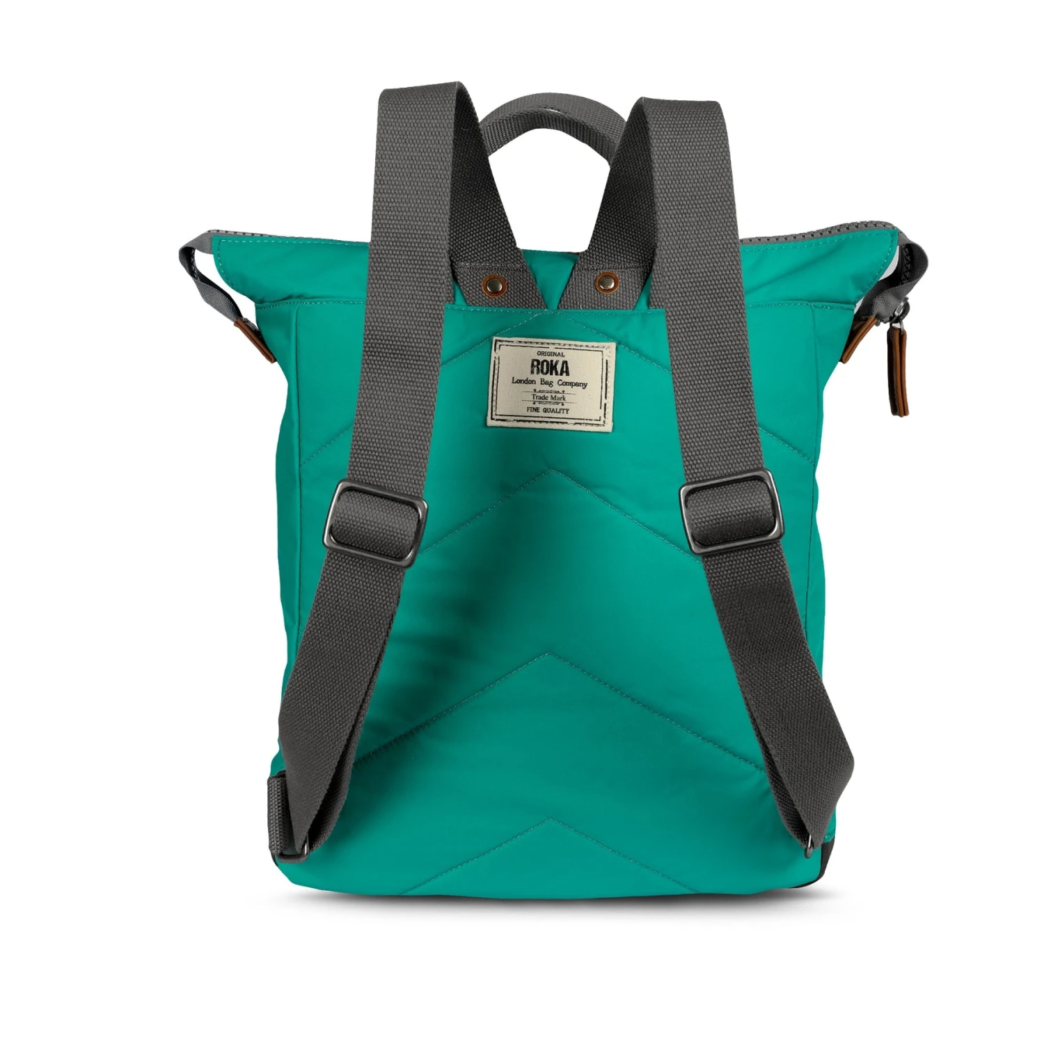 Mochila Roka London Bantry B mediana sostenible Nylon Verde (Cyan)