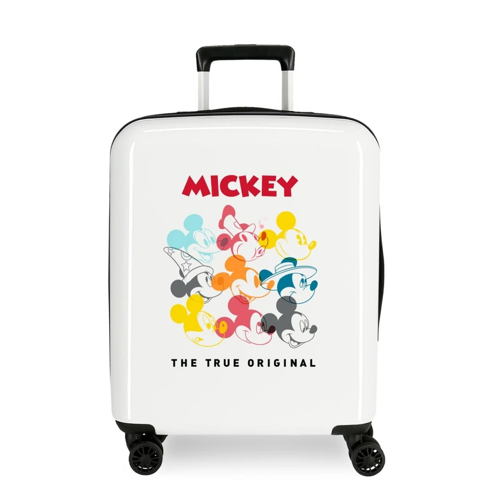 Maleta de cabina Mickey Magic caras beige rÃgida 55cm