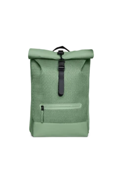 Mochila Rains Rolltop Rucksack Mesh W3 Verde Claro (Haze)