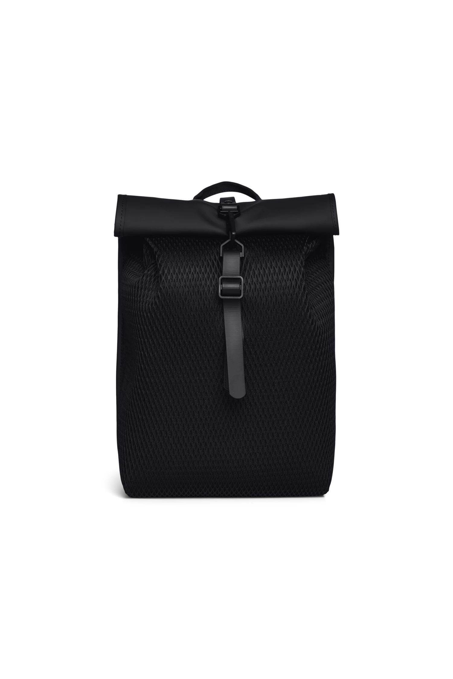 Mochila Rains Rolltop Rucksack Mesh Mini W3 Negro (Black)